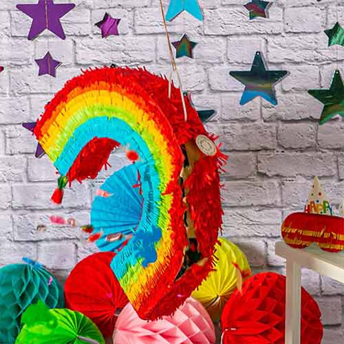 Colourful Rainbow Standard Pinata 53cm Product Gallery Image