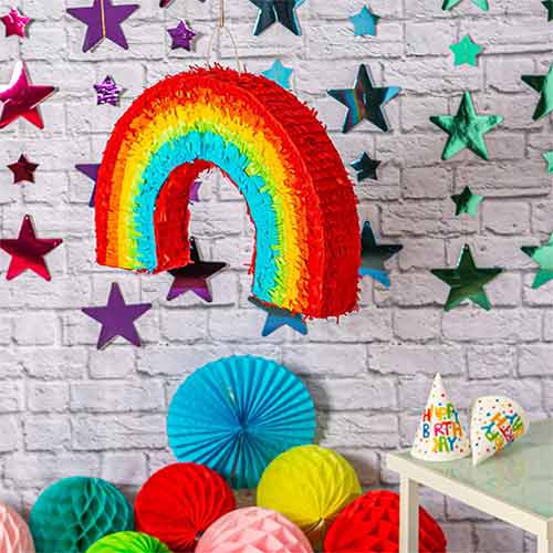 Colourful Rainbow Standard Pinata 53cm Product Gallery Image