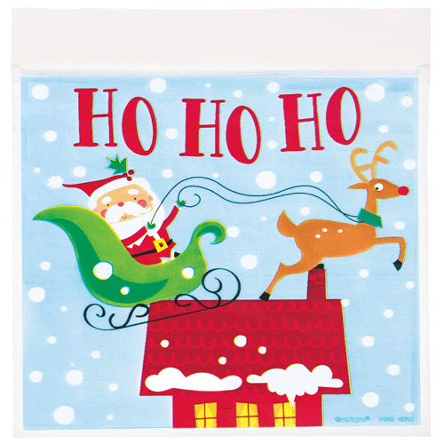 Colourful Santa Christmas Treat Bags - Pack of 20 Product Gallery Image
