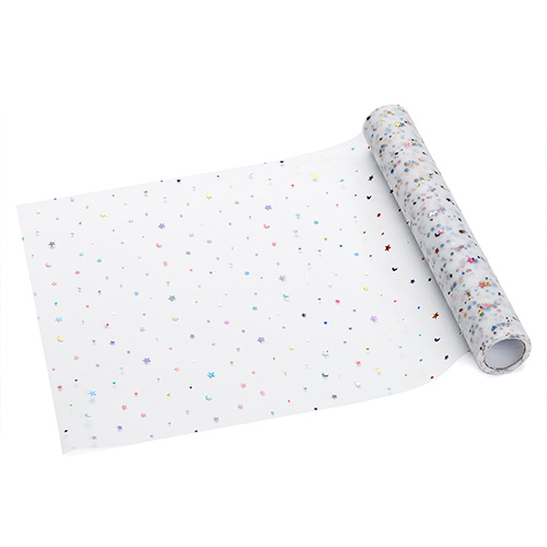 Colourful Stars & Moons Tulle Table Runner 9m Product Gallery Image
