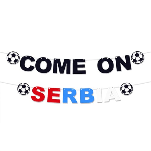 Come On Serbia Recyclable Card Party Bunting Product Gallery Image
