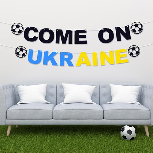 Come On Ukraine Recyclable Card Party Bunting Product Gallery Image