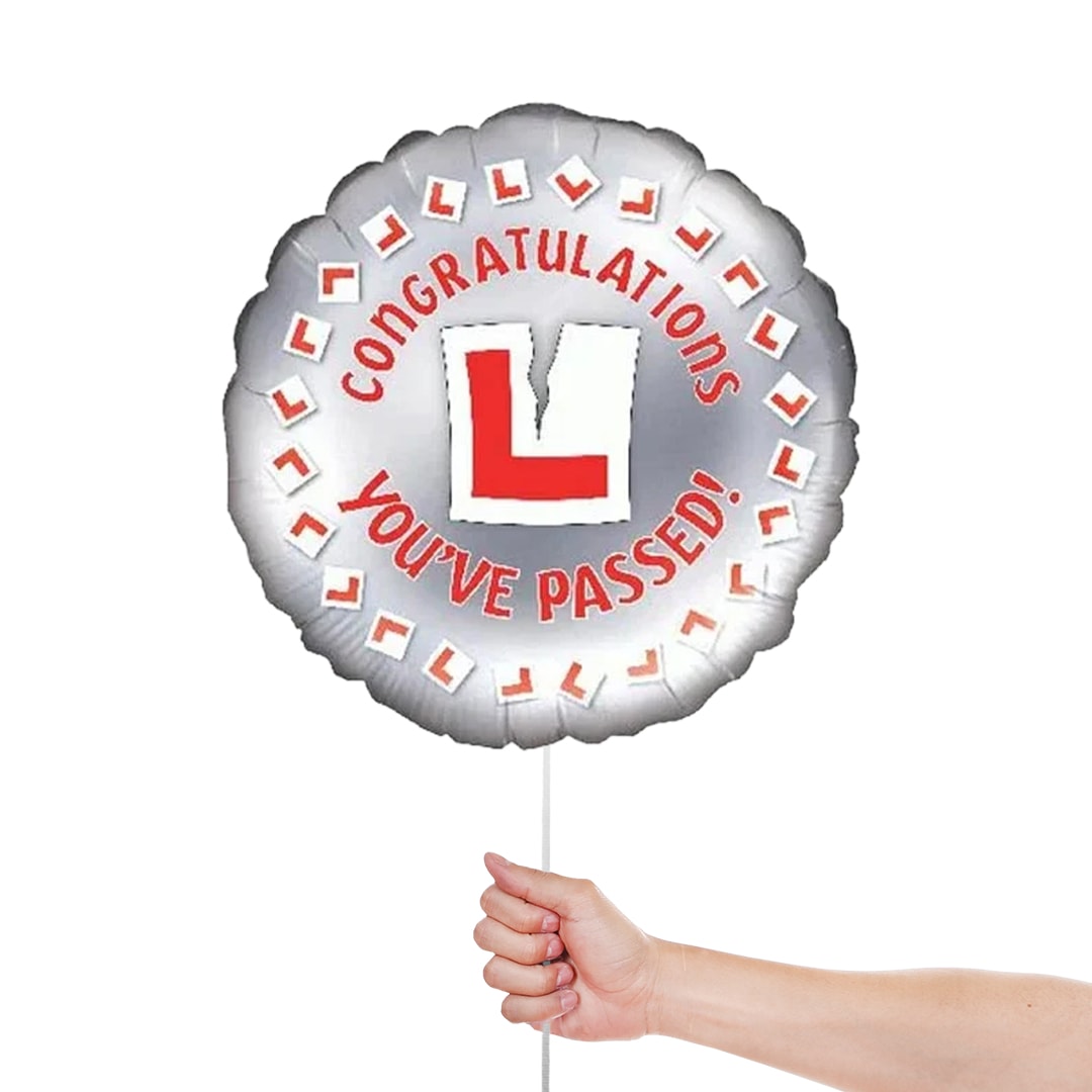 Congratulations You've Passed Driving Licence Round Foil Helium Balloon 46cm / 18 in Product Gallery Image