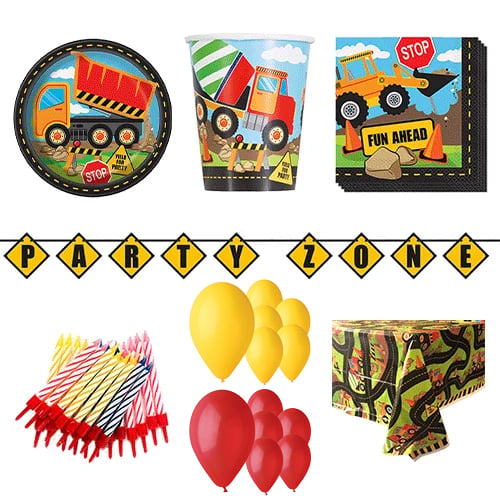 Construction Theme 16 Person Deluxe Party Pack