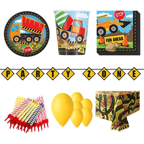 Construction Theme 8 Person Deluxe Party Pack