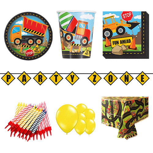 Construction Theme 8 Person Deluxe Party Pack Product Image