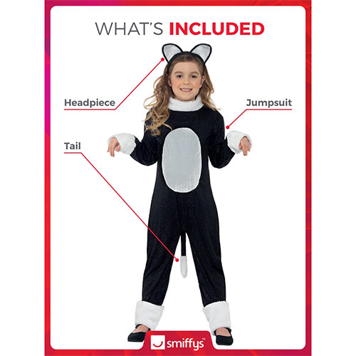 Cool Cat Girls Fancy Dress Costume Kids Small - Age 4-6 Product Gallery Image