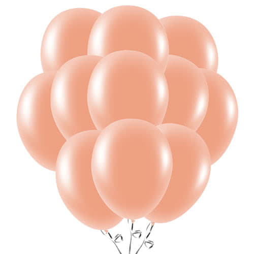 Coral Peach Biodegradable Latex Balloons 23cm / 9 in - Pack of 50
