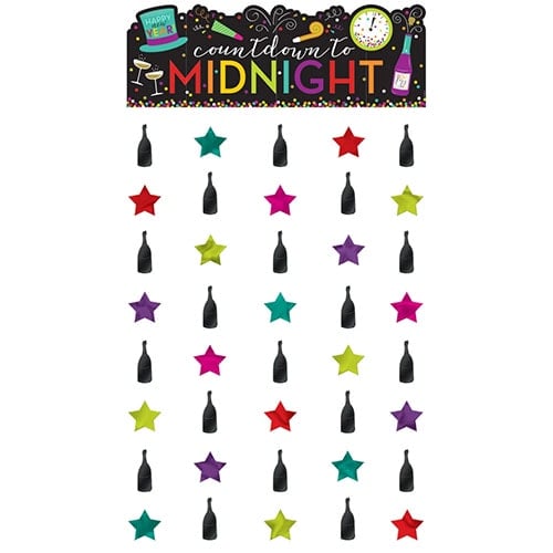Countdown to Midnight New Year Door Curtain 200cm Product Image
