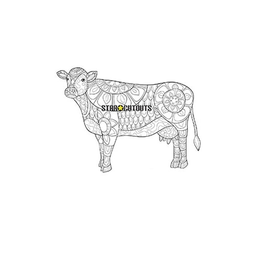 Cow Design Colour Craft Star Mini Cardboard Cutout 69cm Product Gallery Image