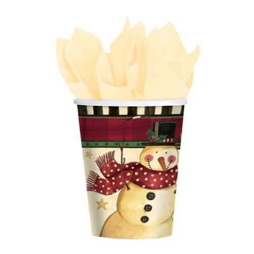 Christmas Cozy Snowman Paper Cup 260ml Product Image