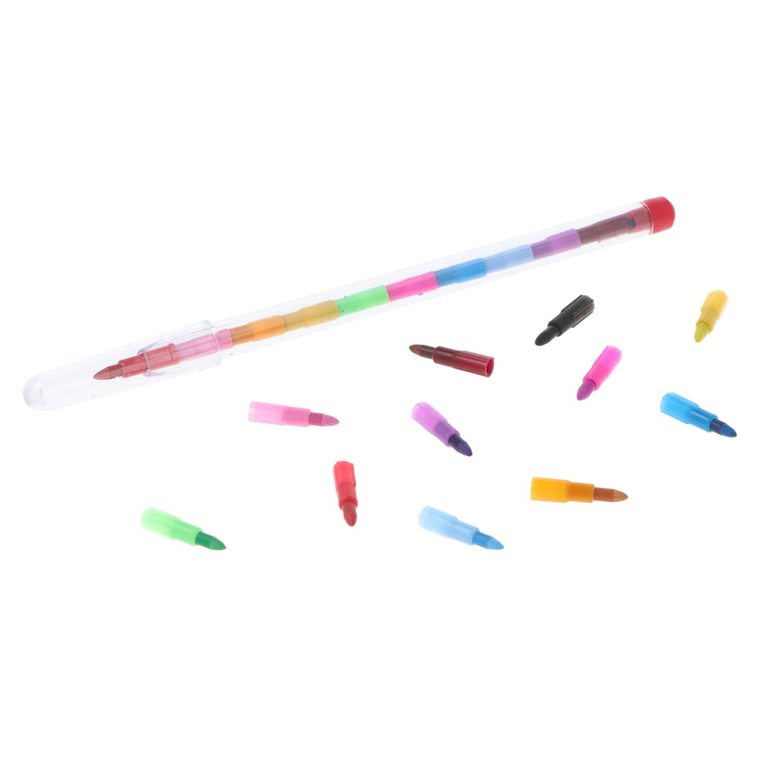Crayon Colour Stacker Pen 15cm