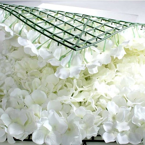 Cream Artificial Hydrangea Silk Flower Wall Panel 60cm x 40cm Product Gallery Image