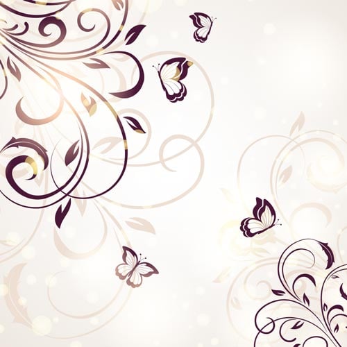 Cream Butterflies Design Square Sailboard Backdrop Product Gallery Image