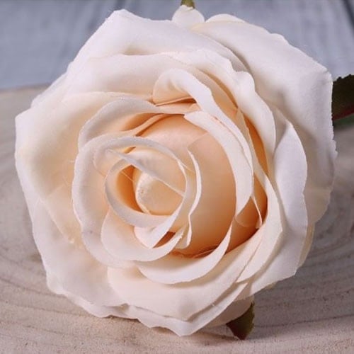 Cream Rose Vintage Artificial Silk Flower 72cm Product Gallery Image