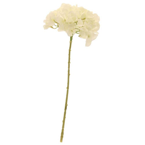 Cream Short Stem Hydrangea Artificial Silk Flower 51cm Product Gallery Image