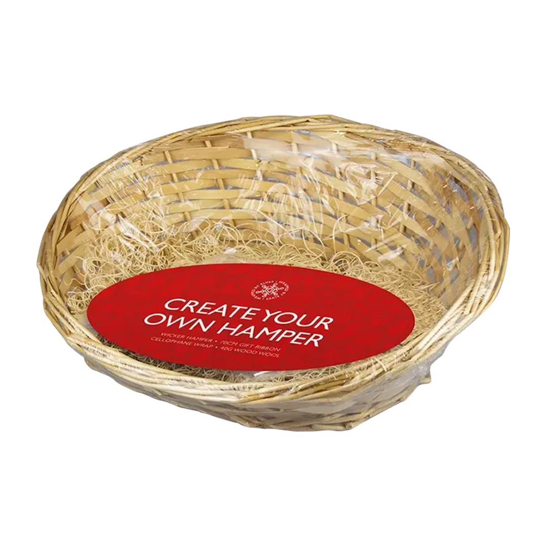 Create Your Own Christmas Gift Natural Woven Hamper Kit 42cm
