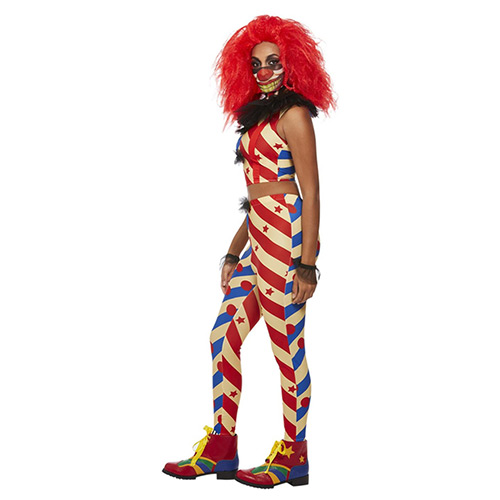 Creepy Circus Clown Fancy Dress Costume Ladies Small - UK 8-10 Product Gallery Image