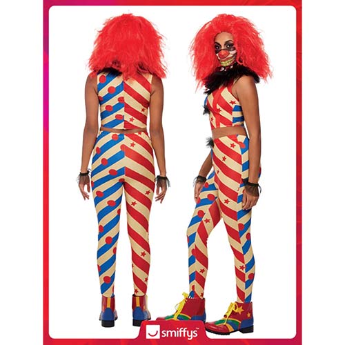 Creepy Circus Clown Fancy Dress Costume Ladies Small - UK 8-10 Product Gallery Image