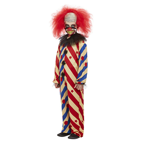 Creepy Clown All In One Fancy Dress Costume Kids Unisex Small Age 4-6 Product Gallery Image