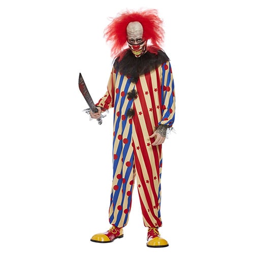 Creepy Clown Fancy Dress Costume Adult Mens Large Product Gallery Image