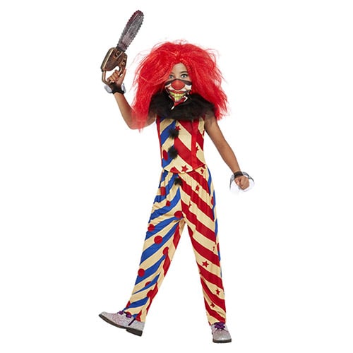 Creepy Clown Fancy Dress Costume Kids Unisex Small - Age 4-6 Product Gallery Image