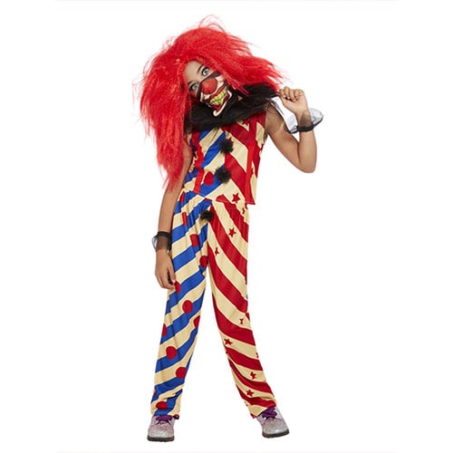 Creepy Clown Fancy Dress Costume Kids Unisex Small - Age 4-6 Product Gallery Image