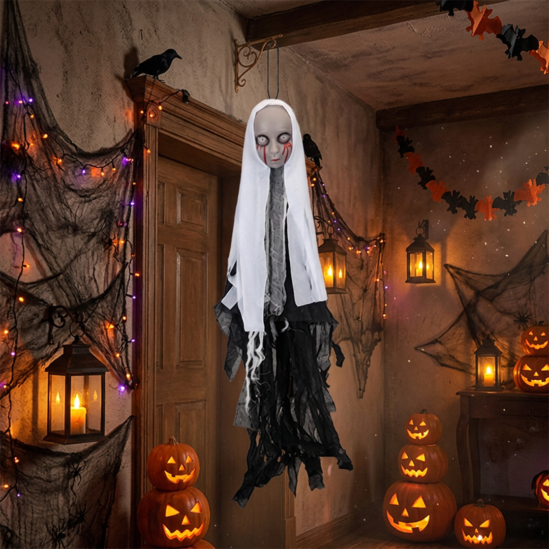 Creepy Nun Halloween Prop Hanging Decoration 80cm View 2