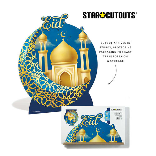 Crescent Moon Mosque Eid Star Mini Cardboard Cutout 87cm Product Gallery Image