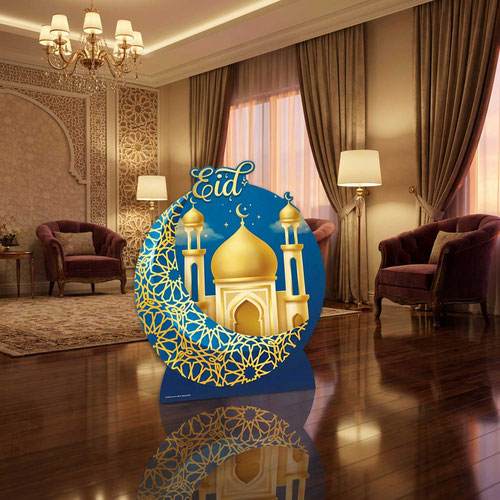 Crescent Moon Mosque Eid Star Mini Cardboard Cutout 87cm Product Gallery Image