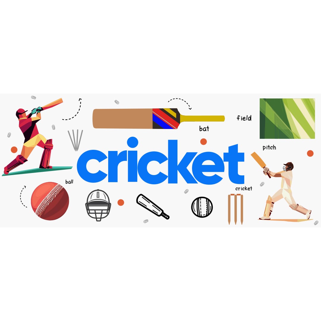 Cricket Layout Design PVC Party Sign Decoration