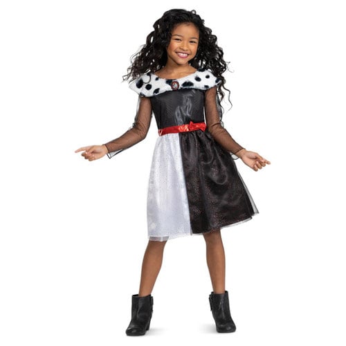 Cruella 101 Dalmatians Classic Disney Villains Girls Fancy Dress Costume Kids Medium - Age 7-8 Product Gallery Image