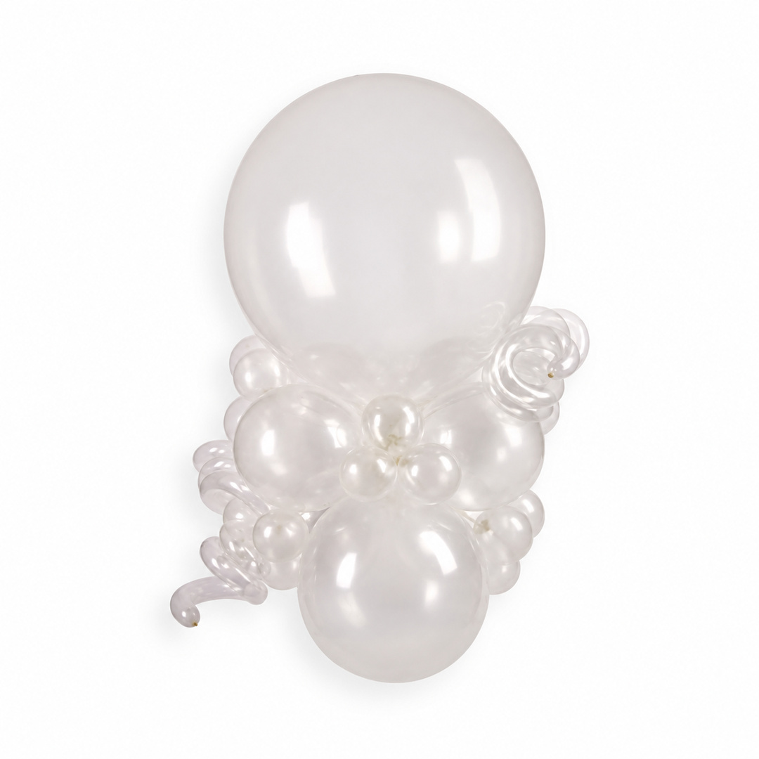 Crystal Clear Jumbo Latex Balloon 79cm / 31 in - Single View 3