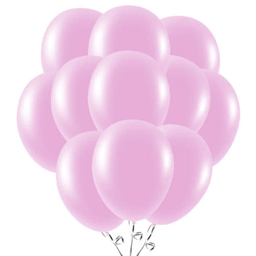 Crystal Pink Latex Balloons 23cm / 9 in - Pack of 50 Product Image