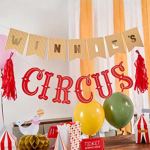 Customisable Name Circus Card Banner 2m Product Gallery Image