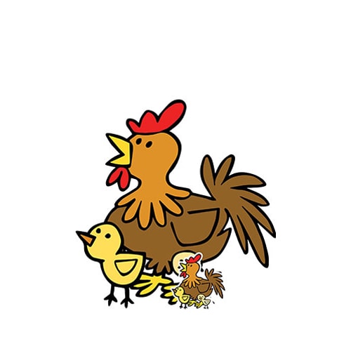 Cute Chicken With Chicks Farmyard Animal Lifesize Cardboard Cutout 73cm Product Gallery Image