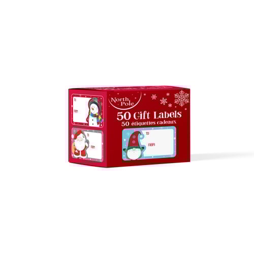Cute Christmas Character Gift Label Stickers - Pack of 50 Product Gallery Image