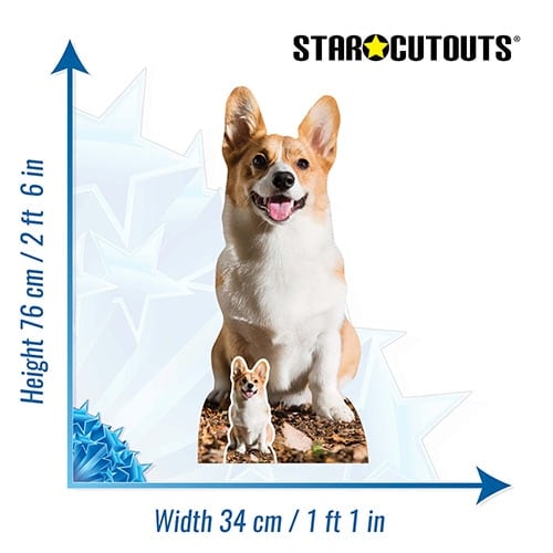 Cute Corgi Dog Lifesize Cardboard Cutout 76cm Product Gallery Image