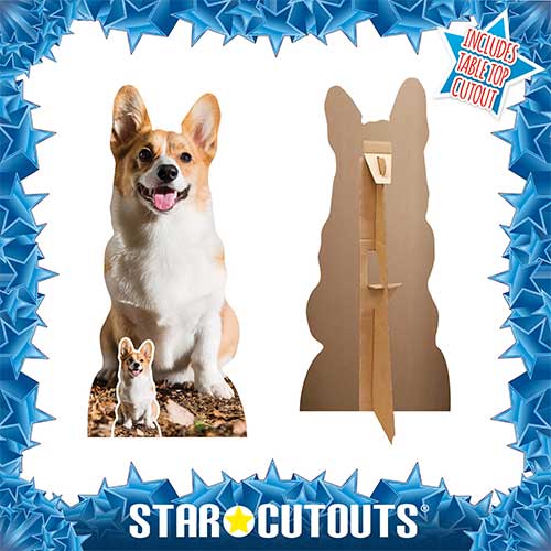 Cute Corgi Dog Lifesize Cardboard Cutout 76cm Product Gallery Image