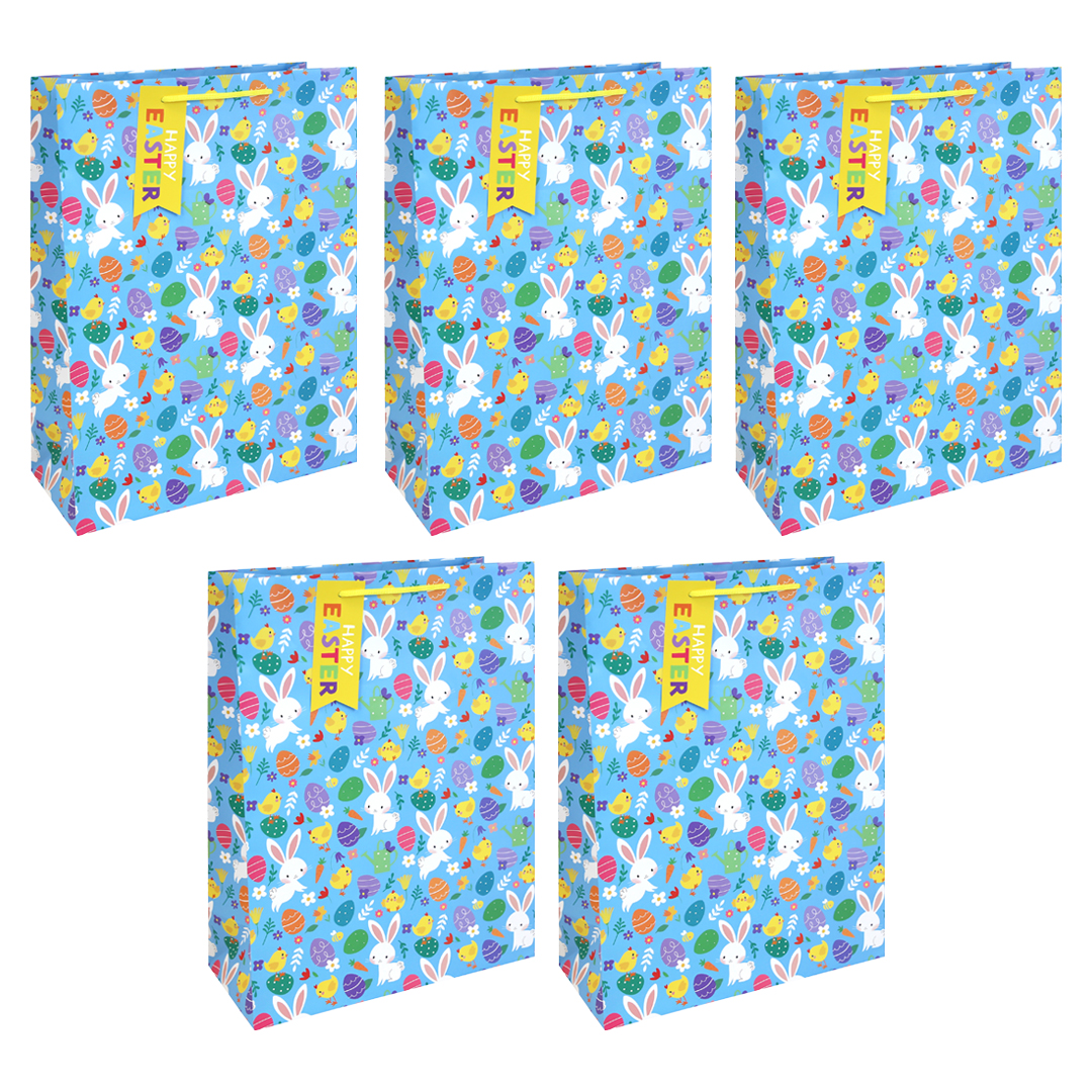 Cute Easter Characters Extra Large Gift Bags 45cm - Pack of 5