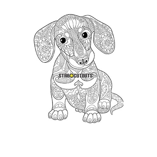 Cute Puppy Design Colour Craft Star Mini Cardboard Cutout 92cm Product Gallery Image