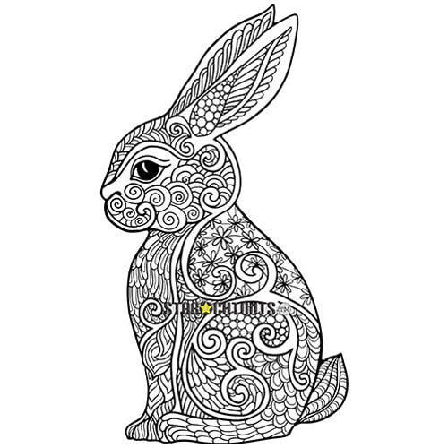 Cute Rabbit Design Colour Craft Star Mini Cardboard Cutout 94cm Product Gallery Image