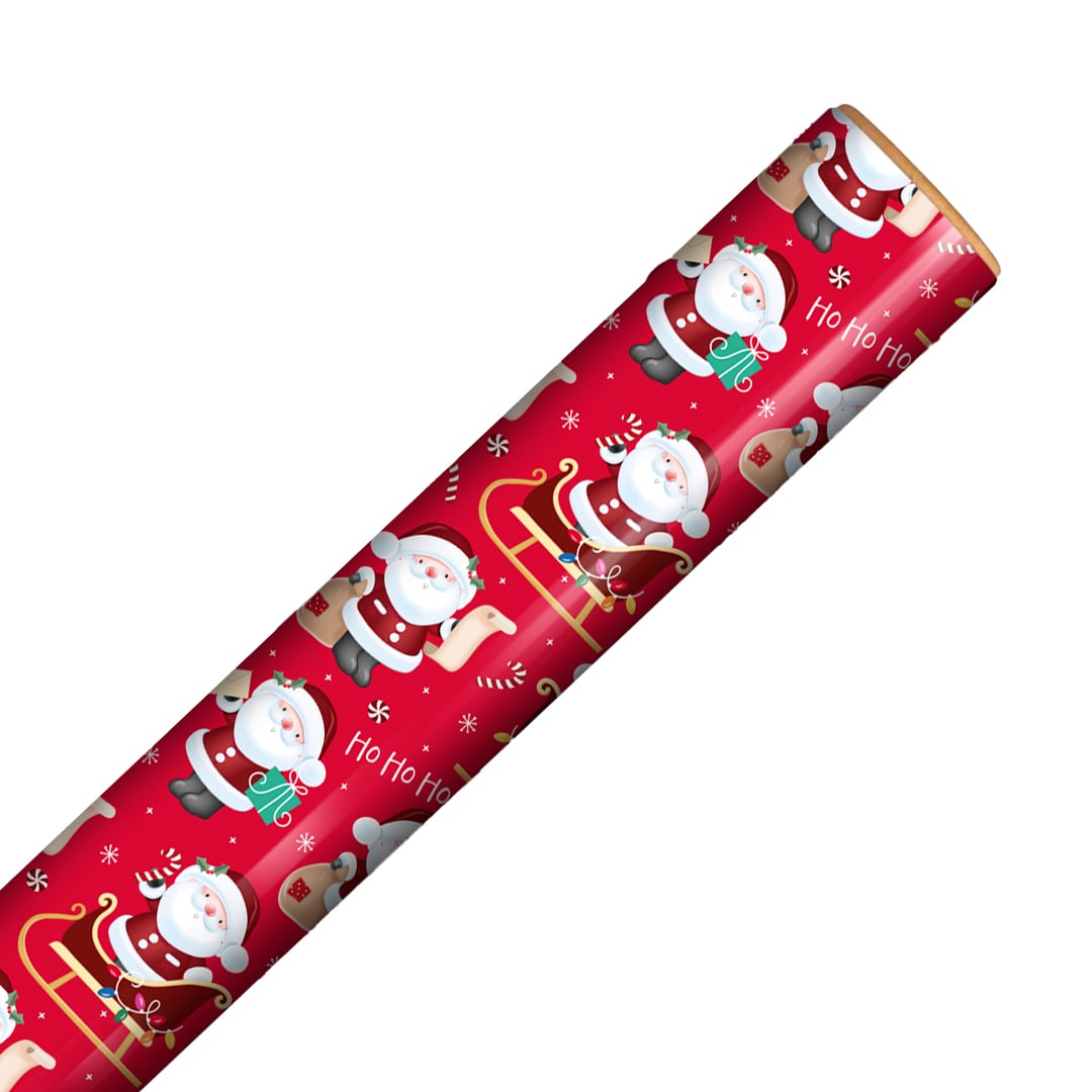Cute Santa Claus Christmas Red Gift Wrapping Paper Roll 7m Product Gallery Image