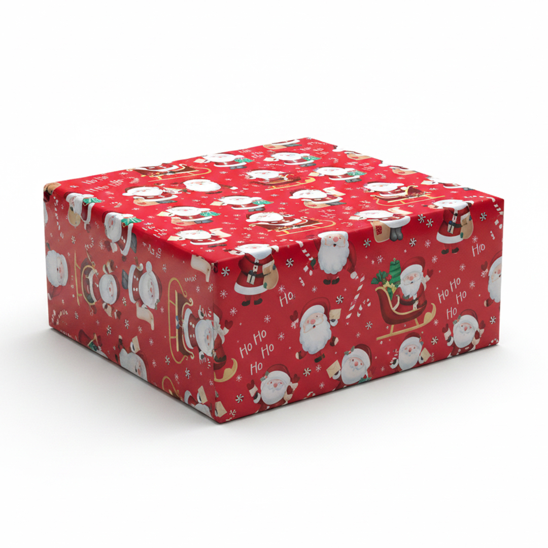 Cute Santa Claus Christmas Red Gift Wrapping Paper Roll 7m