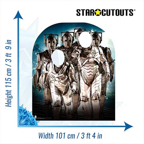 Cyberman Doctor Who Child Size Stand In Cardboard Cutout 115cm Product Gallery Image