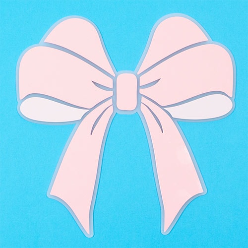 Dainty Ribbon Bow 3D Acrylic Decoration 31cm Product Gallery Image