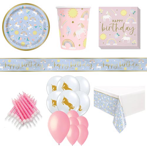 Dainty Unicorn 16 Person Deluxe Party Pack Product Image