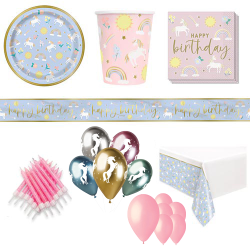 Dainty Unicorn 16 Person Deluxe Party Pack