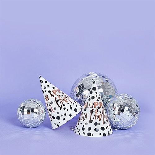 Dalmatian Happy Birthday Cone Hats - Pack of 10 Product Gallery Image