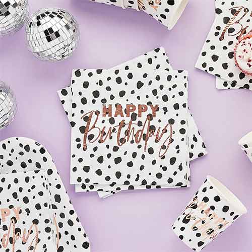 Dalmatian Happy Birthday Luncheon Napkins 33cm 3Ply - Pack of 20 Product Gallery Image